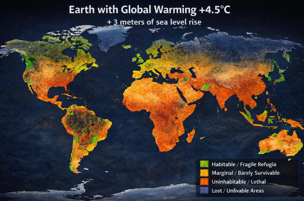 Business As Usual 2055-2060, temperatures will continue to climb